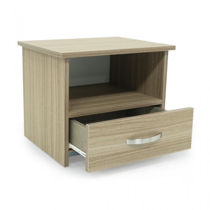 Vanitio Night Table Drawer Mdf Brownwood Lite