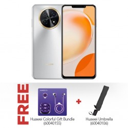 Huawei Nova Y91 Moonlight Silver & Free Huawei Colorful gift bundle + Huawei Umbrella