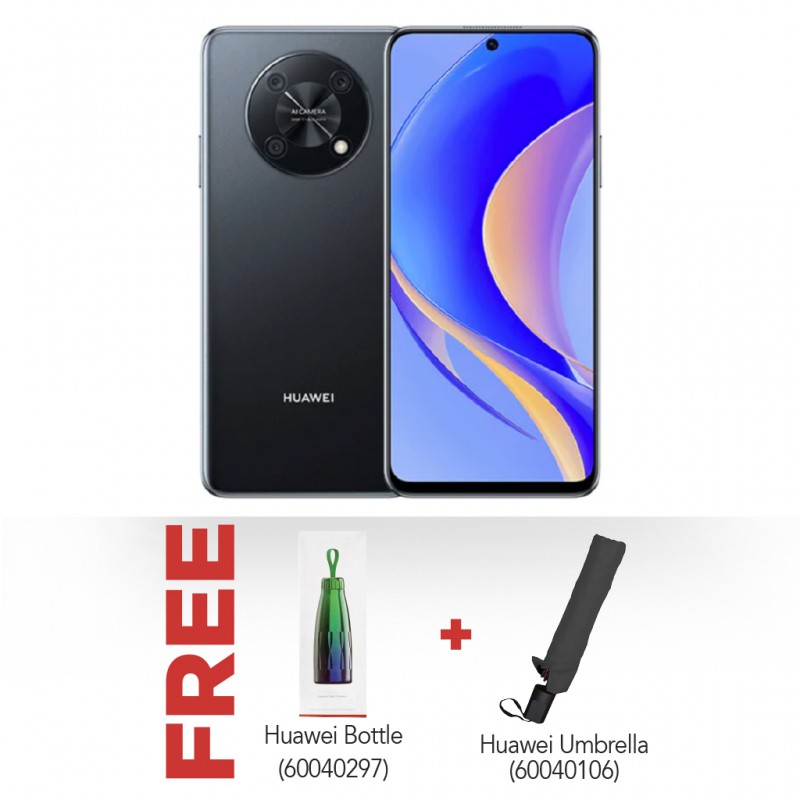 Huawei Nova Y90 Midnight Black & Free Huawei Bottle & Huawei Umbrella