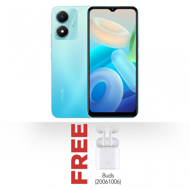 Vivo Y02s Fluorite Blue & Free I7mini Wireless buds