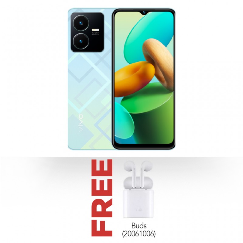 Vivo Y22 Metaverse Green & Free I7mini Wireless buds