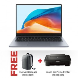 Huawei MATEBOOK D14 Core™ i3 1215U & Free Canon alo Pixma Printer + Huawei Backpack