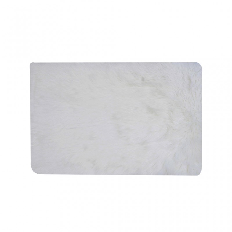 White Fur Mat Rectangular F28