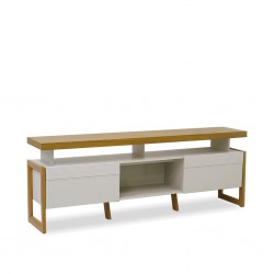 Esmeralda Low TV Cabinet Nature/Off White