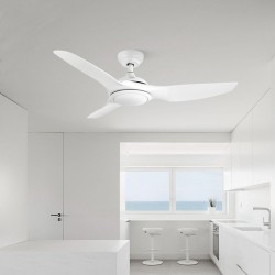 Mammouth DCF-FS52920 52" ABS Blades Remote Ceiling Fan-LED Light, Matt White Finish