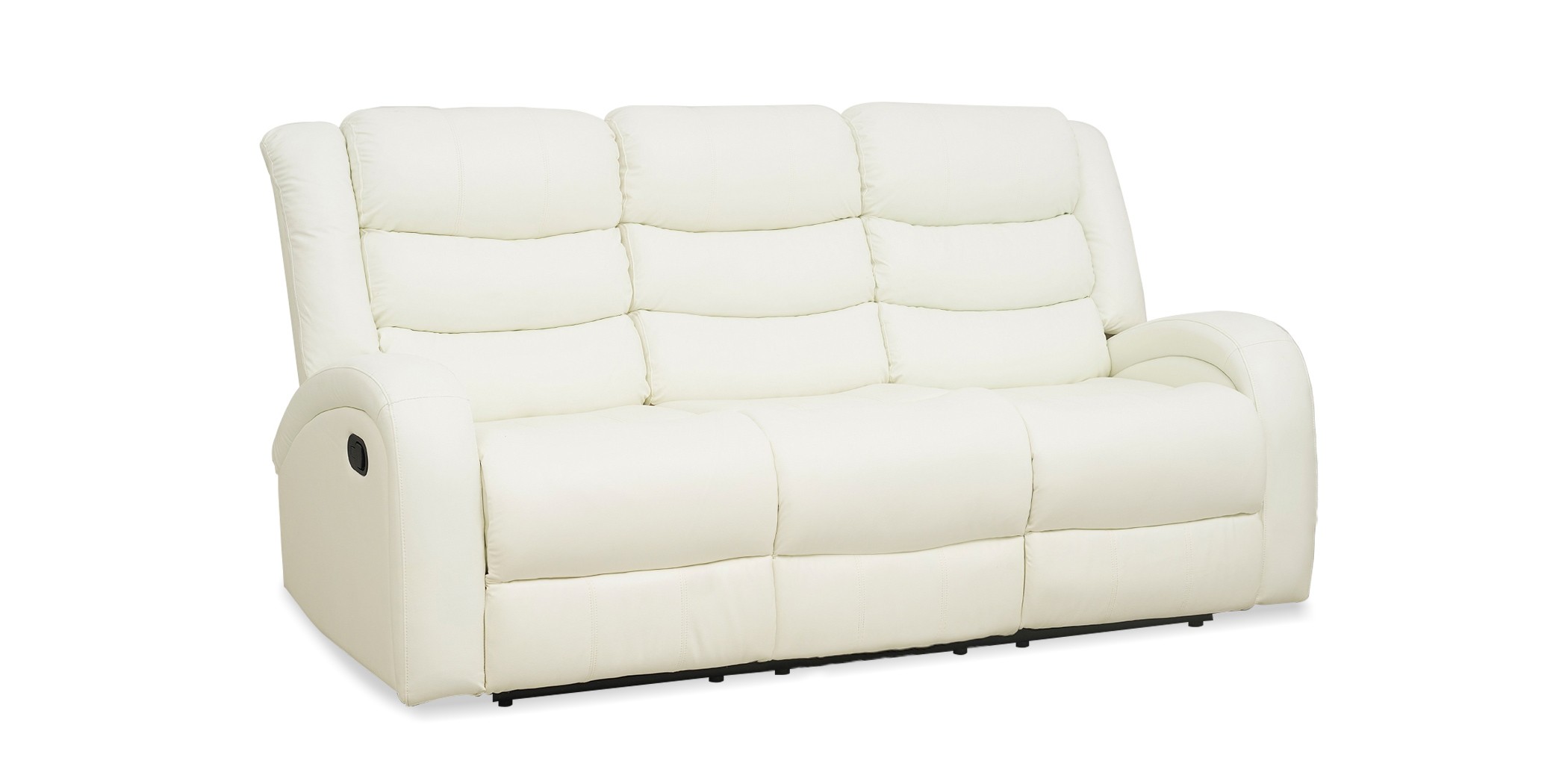 Veneto Sofa 3+2 in White Leather Gel