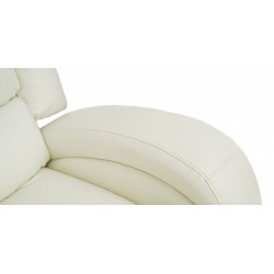 Veneto Sofa 3+2 in White Leather Gel