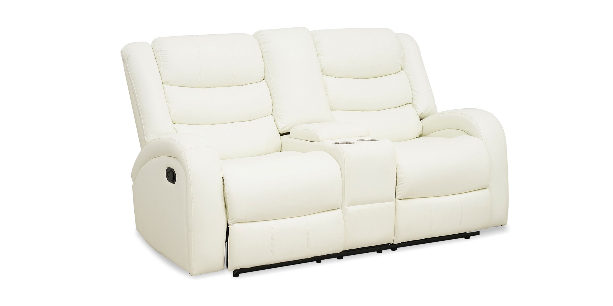 Veneto Sofa 3+2 in White Leather Gel