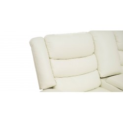 Veneto Sofa 3+2 in White Leather Gel