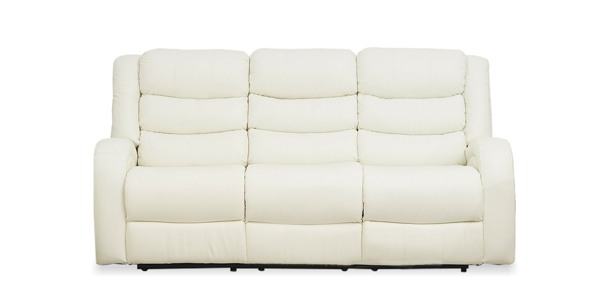 Veneto Sofa 3+2 in White Leather Gel