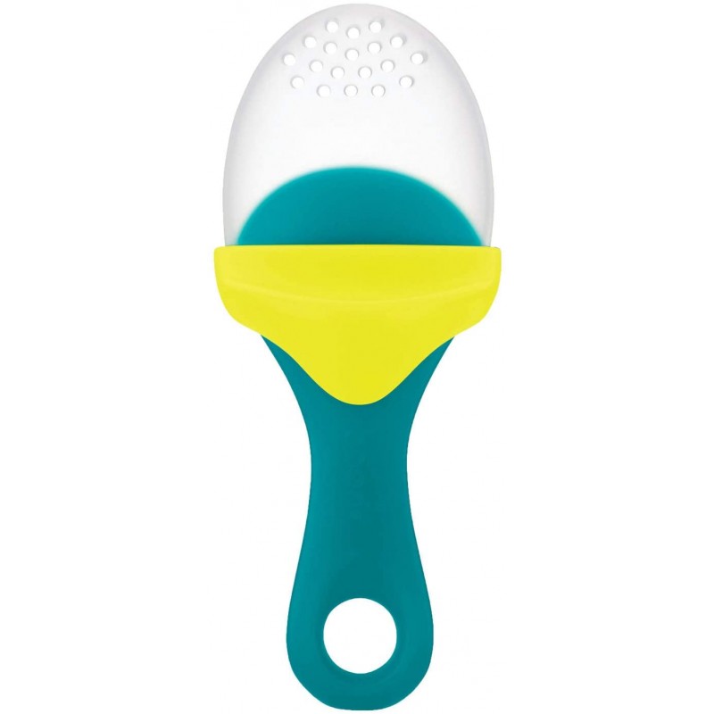 Tomy Pulp Silicone Feeder in Teal and Yellow