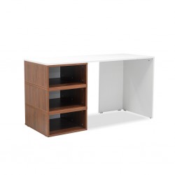 Arletta Office Table White & Walnut