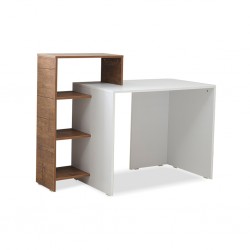 Althea Office Table With Side Shelf