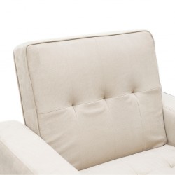 Pullout Chair W/2 Cupholder in Beige Col Fabric