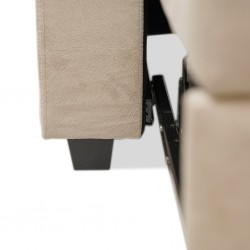 Pullout Chair W/2 Cupholder in Beige Col Fabric