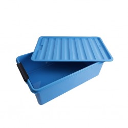 Lock & Lock Inplus INP112B 30L Blue Easy Clip Storage Box 600x396x182mm - HC365B "O"