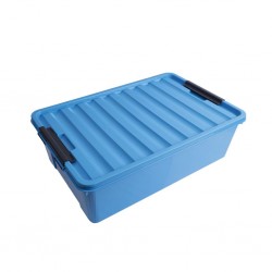 Lock & Lock Inplus INP112B 30L Blue Easy Clip Storage Box 600x396x182mm - HC365B "O"