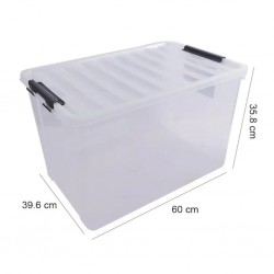 Lock & Lock Inplus INP113N 60L Natural Easy Clip Storage Box 600x396x358mm - HC367N "O"