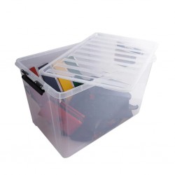 Lock & Lock Inplus INP113N 60L Natural Easy Clip Storage Box 600x396x358mm - HC367N "O"