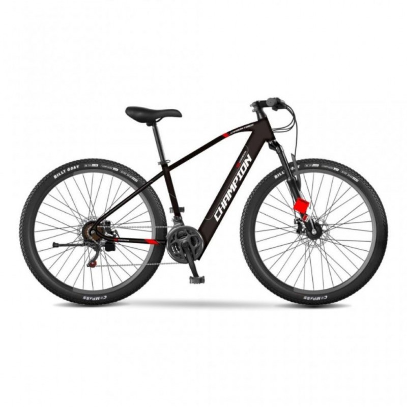 Champion EBIKE-8 250 Watts (0.25Kw) Red 26" Carbon Fibre Frame Electric Bike