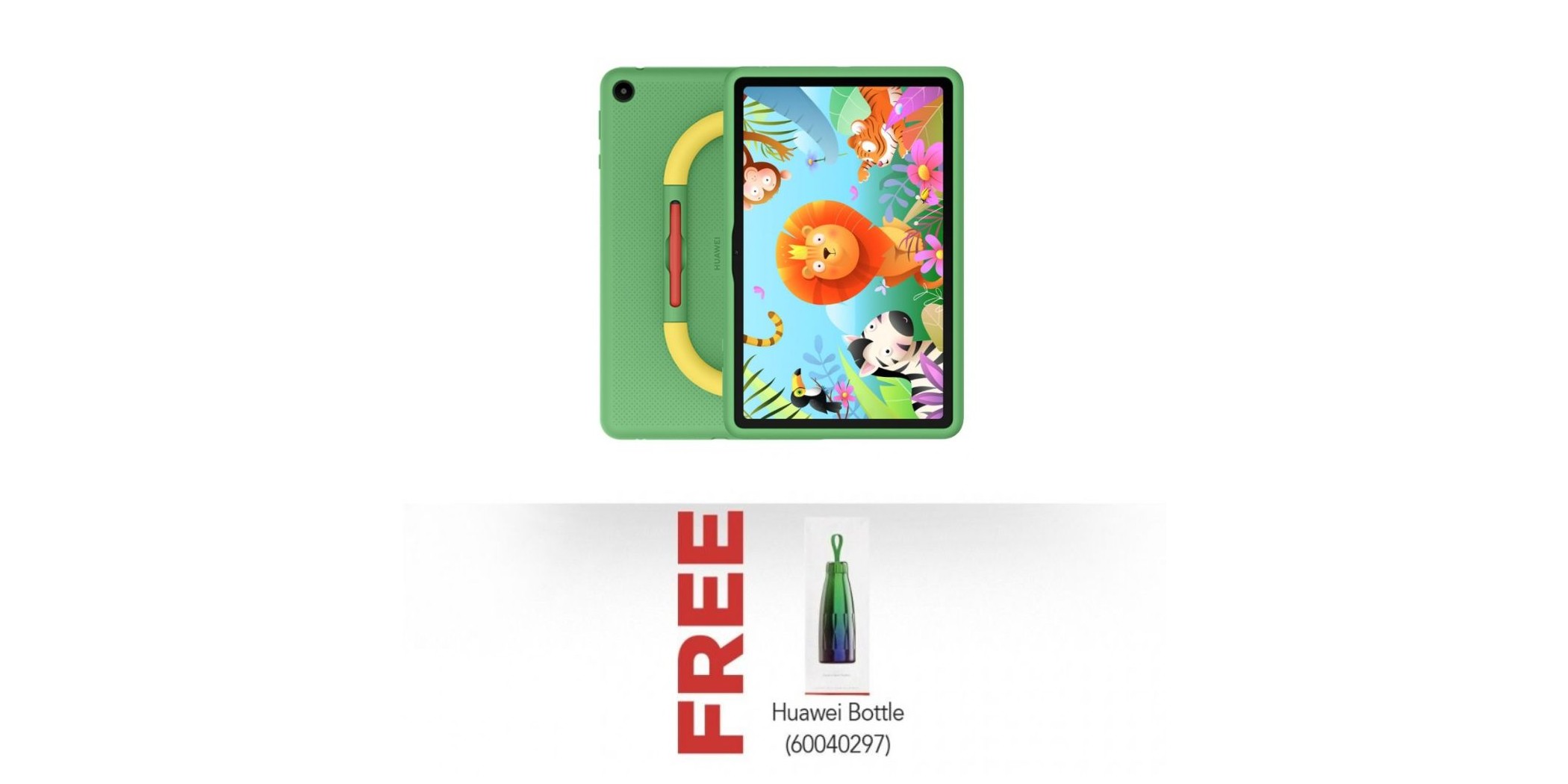 Huawei Matepad SE Kids Version 10'' Green Cover & Free Huawei Bottle