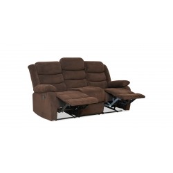 Carole Recliner Sofa 3+2 Chocolate Col Fabric