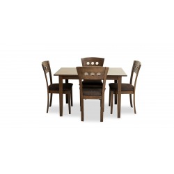 Grace Table and 4 Chairs Dirty Oak Rubberwood