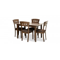 Grace Table and 4 Chairs Dirty Oak Rubberwood