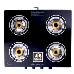 Wonderchef WON509 Ultima 4 Burner Tempered Glass Gas Stove