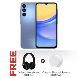 Samsung Galaxy A15 Blue & Free Volkano Thrive Series Headphones Black OR Compact Bluetooth Speaker 2