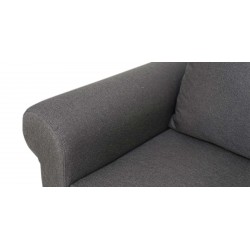 Lina Sofa 3+2+1 in D.Grey Col Fab