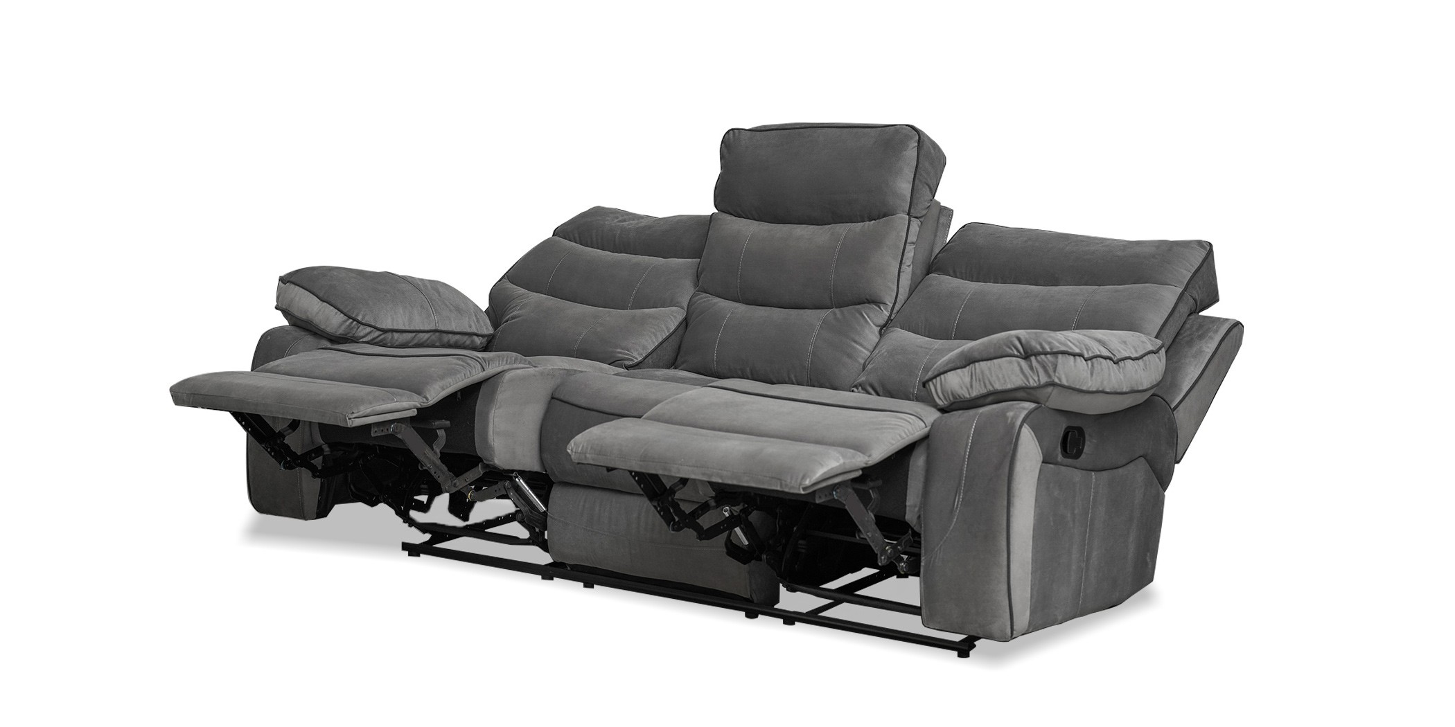 Burlington Sofa 3+2 Recliner Oakley Graphite Col Fab