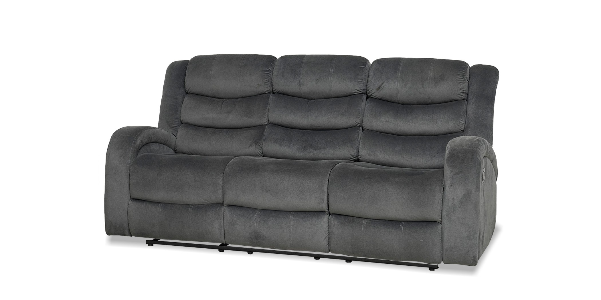 Santarelli Recliner Sofa 3+2 in Grey Col Fab