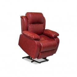 Horizon Single Recliner Tilt & Lift Chair Red Col Leather Gel