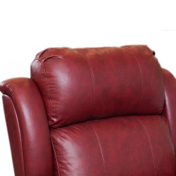 Horizon Single Recliner Tilt & Lift Chair Red Col Leather Gel