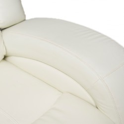 Horizon Single Recliner Tilt & Lift Chair White Col Leather Gel