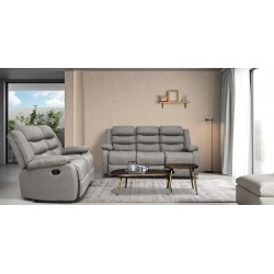 Tavana Recliner Sofa 3RR+2 Seater Grey Col Fabric