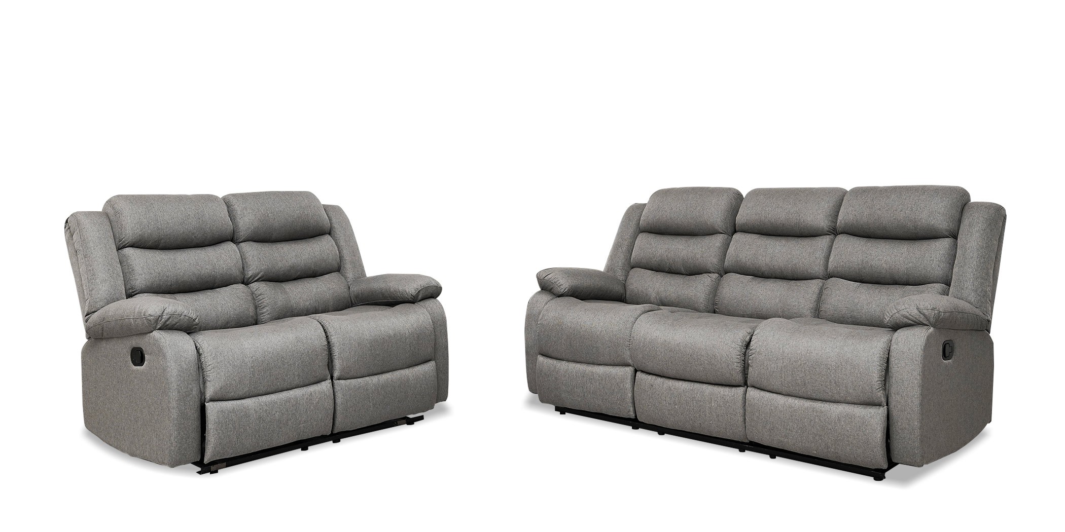 Tavana Recliner Sofa 3RR+2 Seater Grey Col Fabric