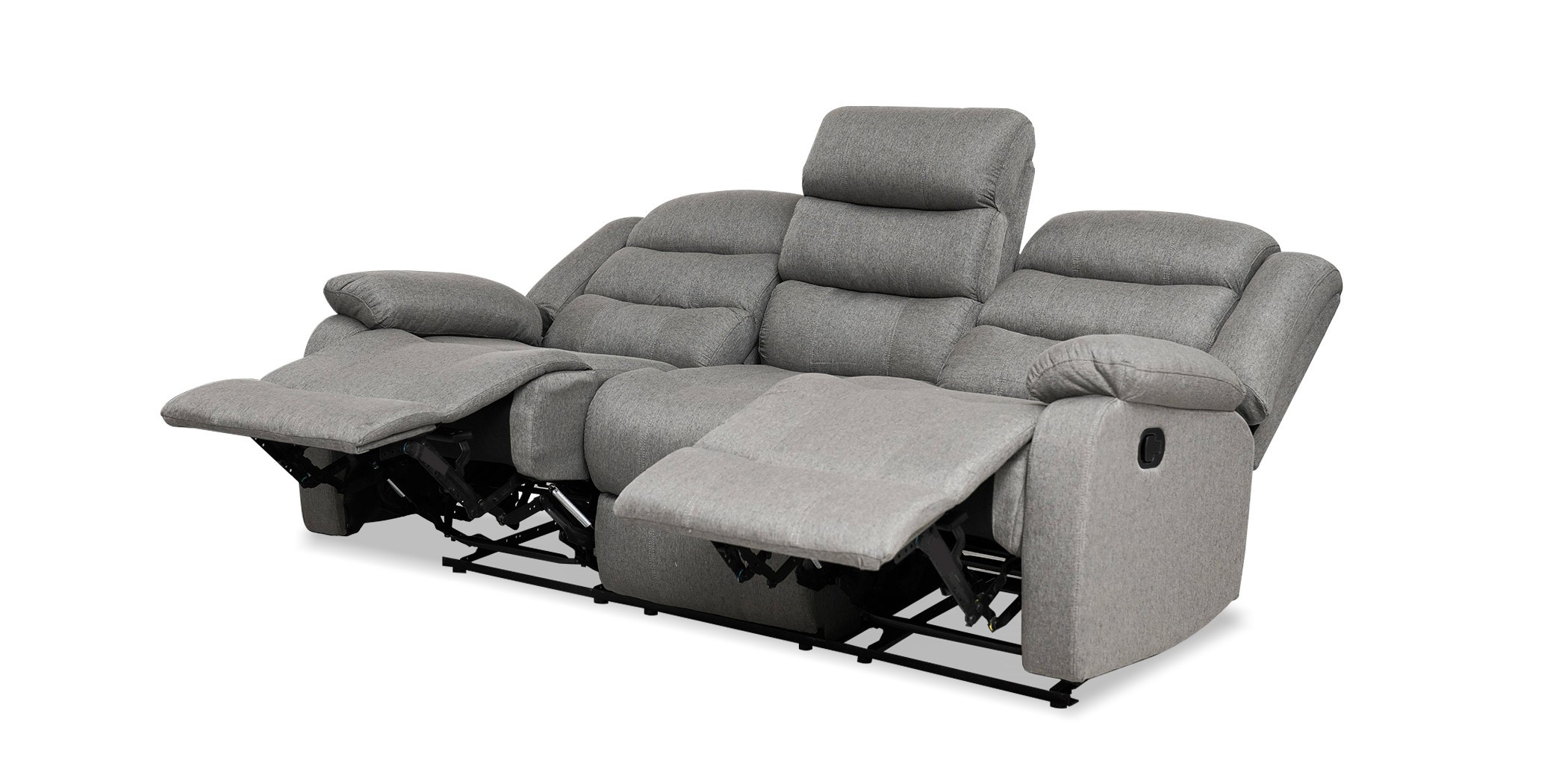 Tavana Recliner Sofa 3RR+2 Seater Grey Col Fabric