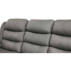 Tavana Recliner Sofa 3RR+2 Seater Grey Col Fabric