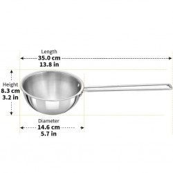 Hawkins STP25 2.5 Cups 600ml Tri-Ply SS Tadka Pan