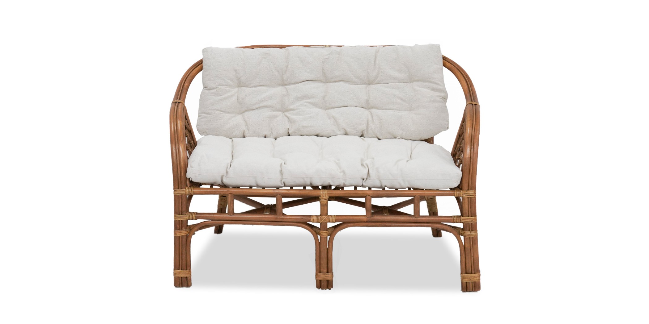 Marcos Sofa 2+1+1 with coffee table natural rattan