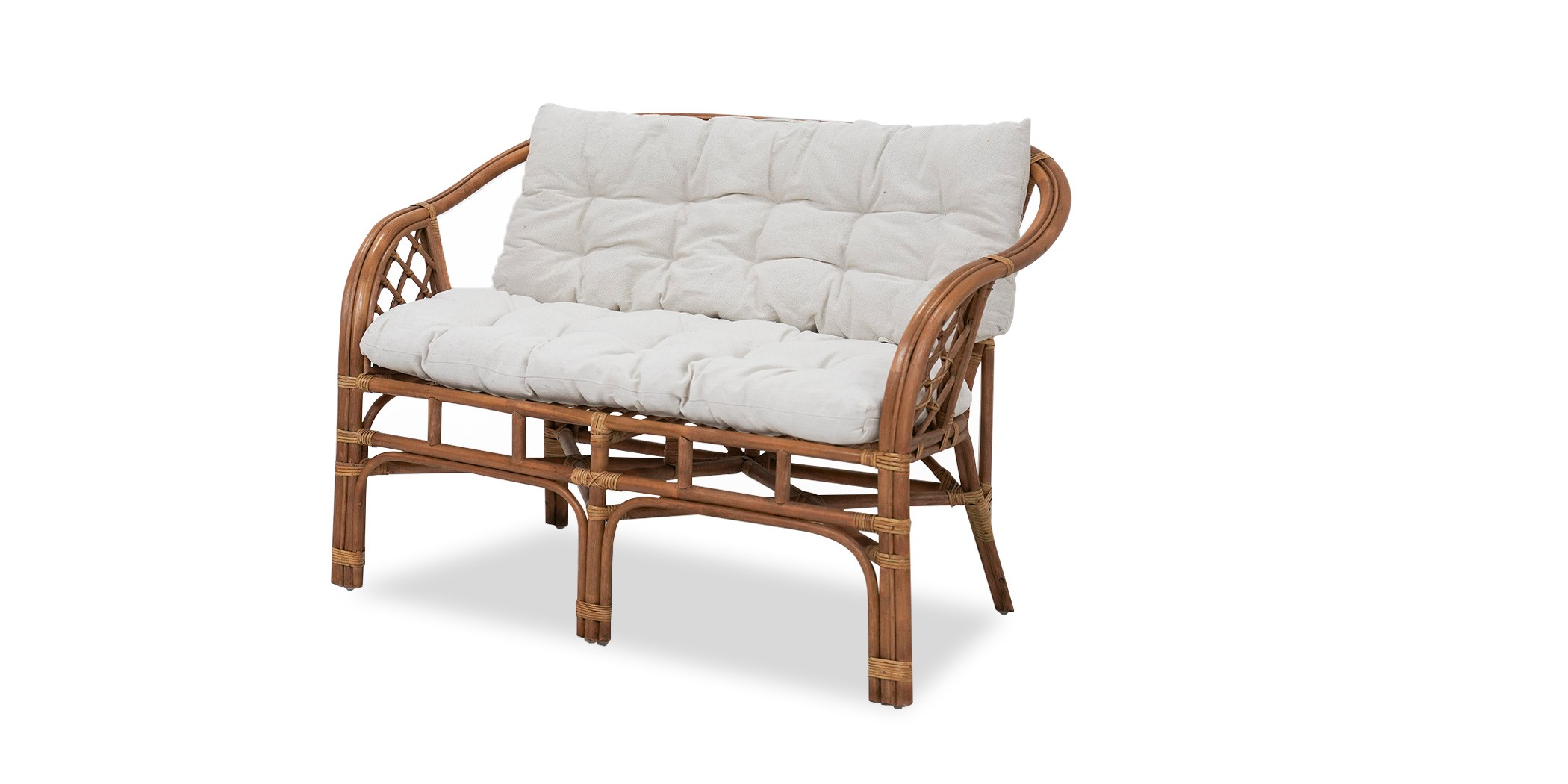 Marcos Sofa 2+1+1 with coffee table natural rattan