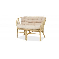 Bahama sofa 2+1+1 with coffee table natural rattan