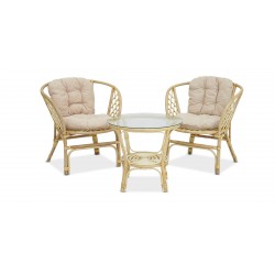 Bahama Sofa Set With Coffee Table Natural Rattan