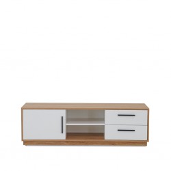 Olympia TV Cabinet Brown & White Glossy