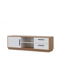 Olympia TV Cabinet Brown & White Glossy