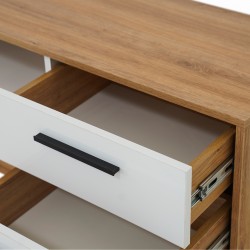 Olympia TV Cabinet Brown & White Glossy