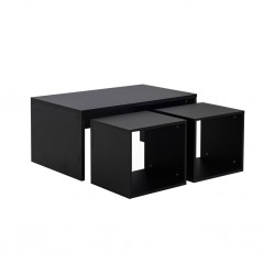 Toscana Coffee Table Black + 2 Side Table