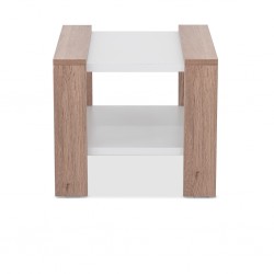 Neo Side Table Oak & White